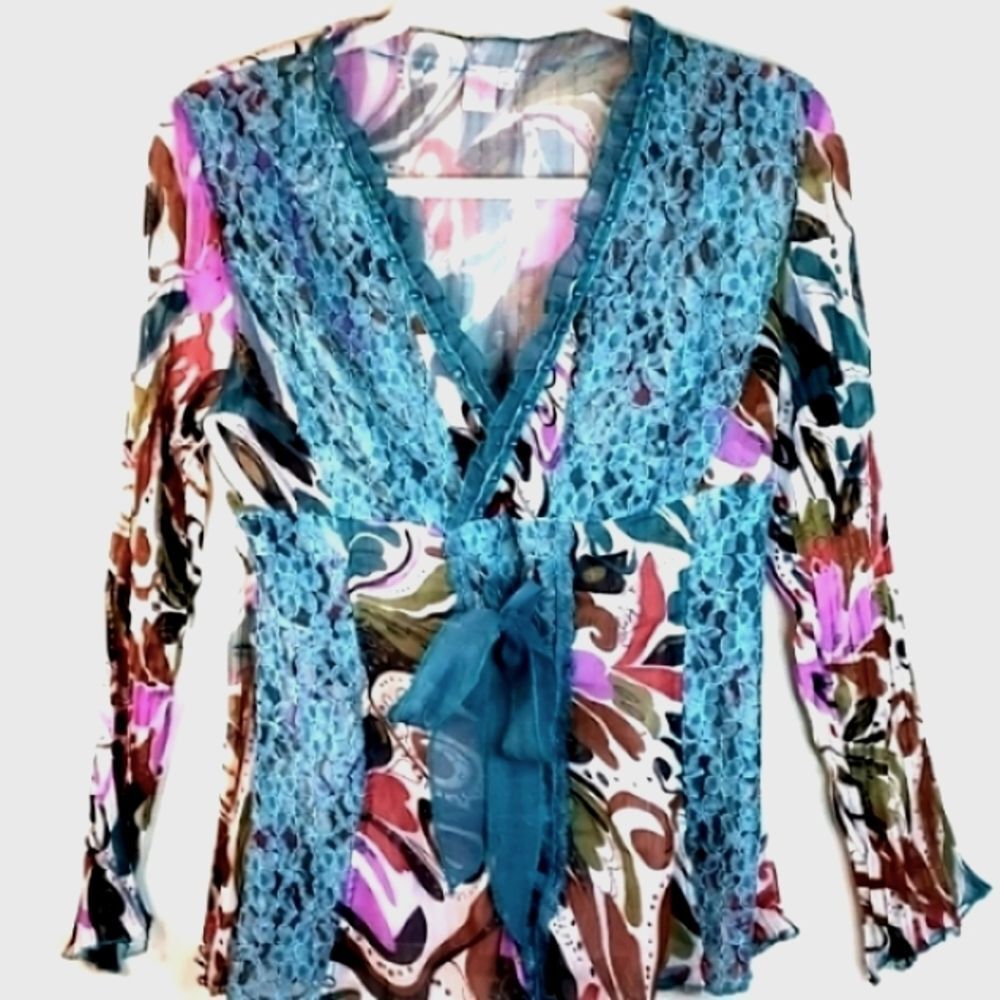 Pretty Angel Silk & Lace Blouse